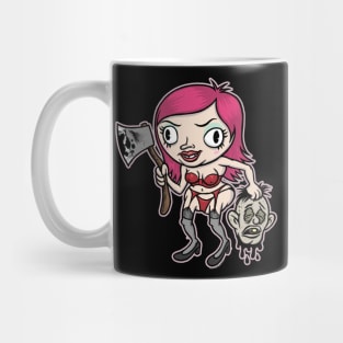 Cute Girl with Ax creepy cute horror Graphic Mug